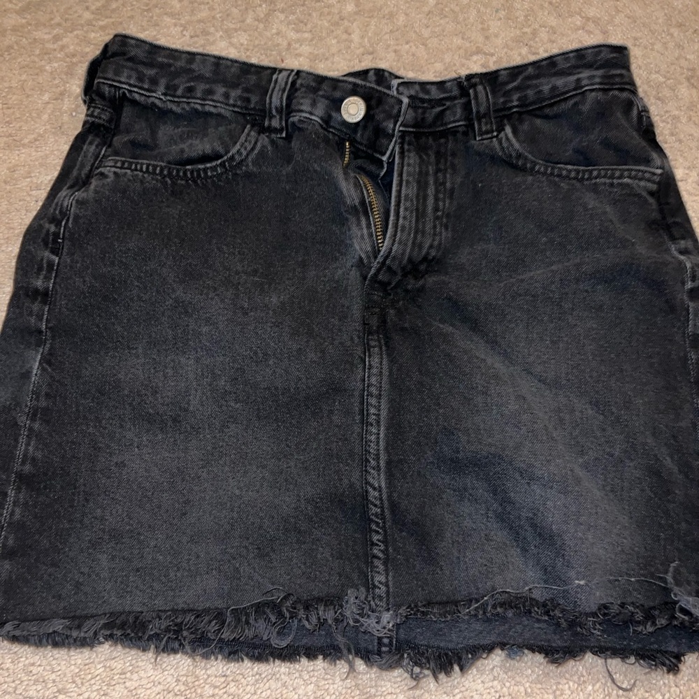 Black Jean Skirt